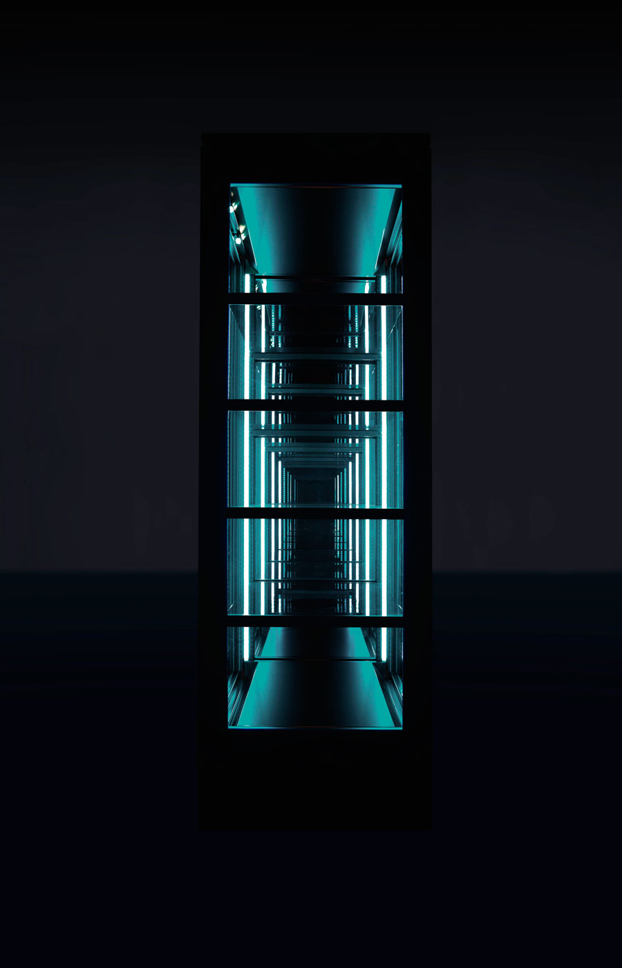 Orion Blue álló süteményes tripla vitrin, közepes lábazat, 2190 mm magas, -18/-20