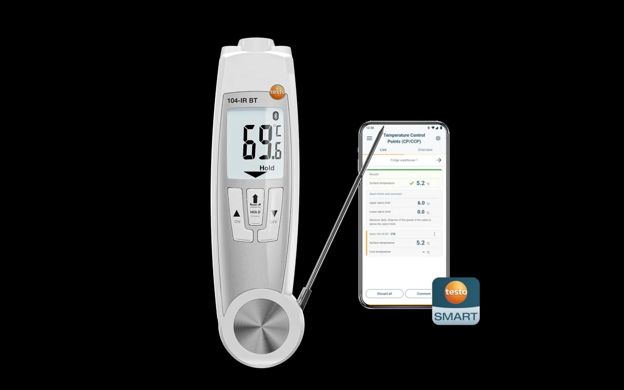 testo 104-IR BT - Infra/beszúró hőmérsékletmérő alkalmazáscsatlakozással