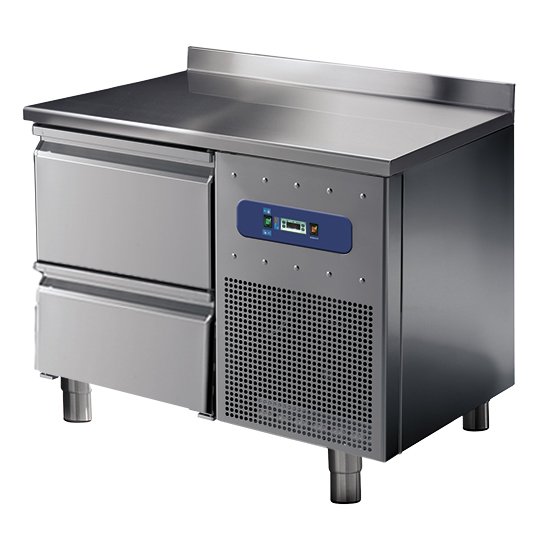 MASTRO 700-as hűtött munkapult 2 fiókos, hátsó felhajtással