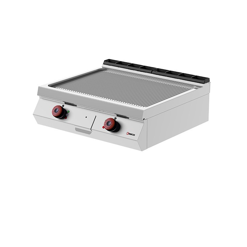 Desco 700-as asztali elektromos lapsütő 800mm, bordás felület