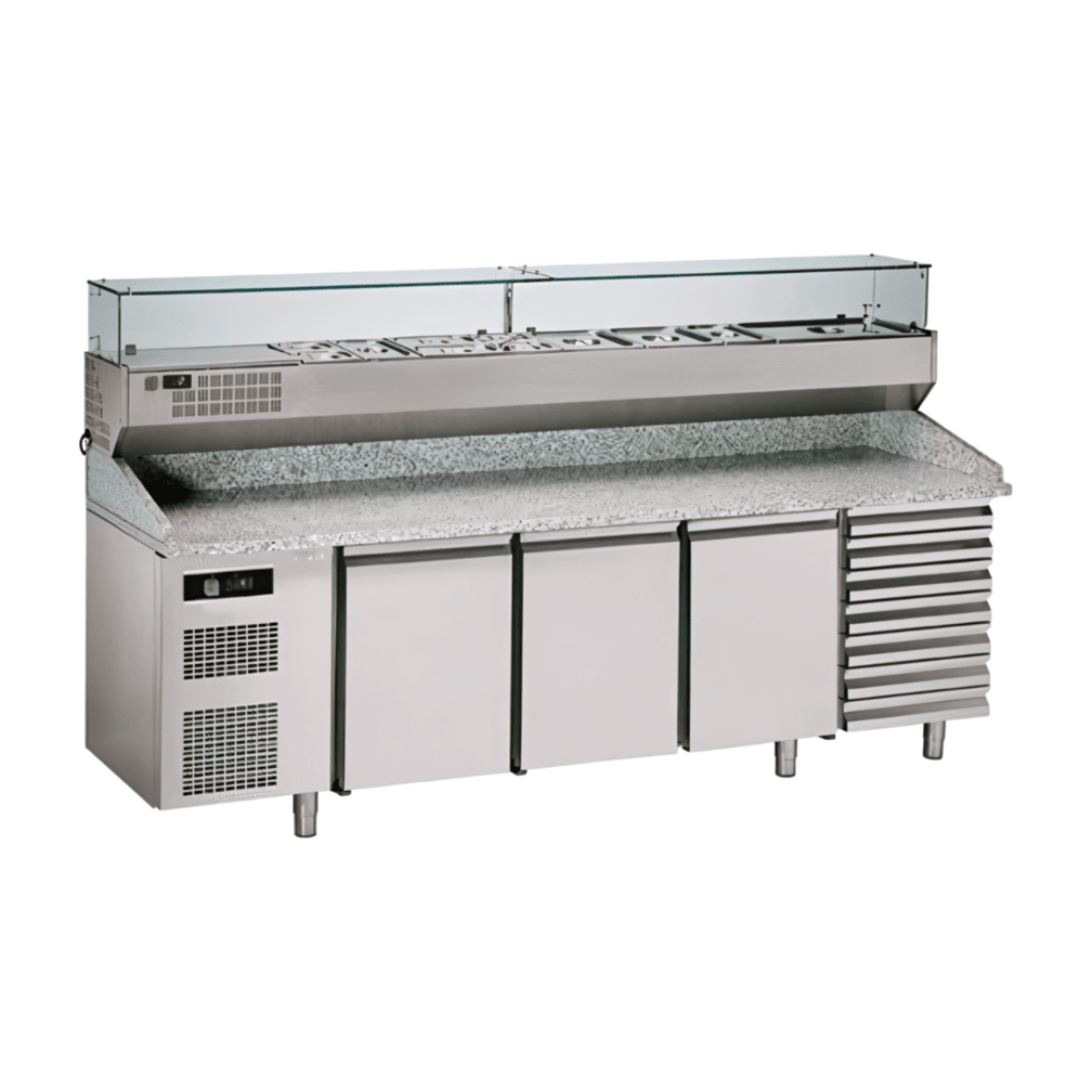 SAGI PIZZA RANGE KBZ257A pizzapult feltéthűtővel