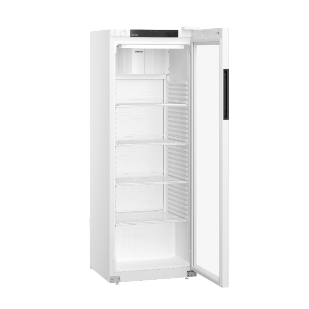 LIEBHERR 347 literes hűtőszekrény, ventilációs hűtéssel, üveg ajtóval