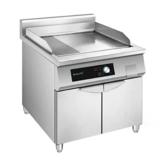 Mastro 700-as elektromos indukciós lapsütő, 2 ajtós, sima és bordázott, 700mm